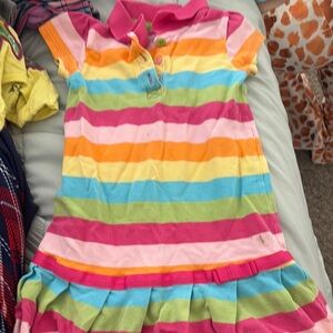 Colorful Striped Kids Casual Dress